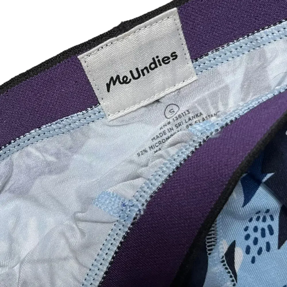 MeUndies Men's Tropical Leaves Hawaiian Print Boxer Brief Underwear Size Small